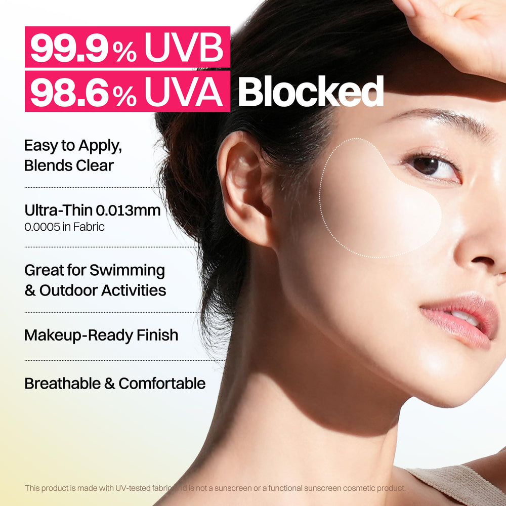 FRANZ patch applied on cheek during golf round stays put and reduces UV exposure