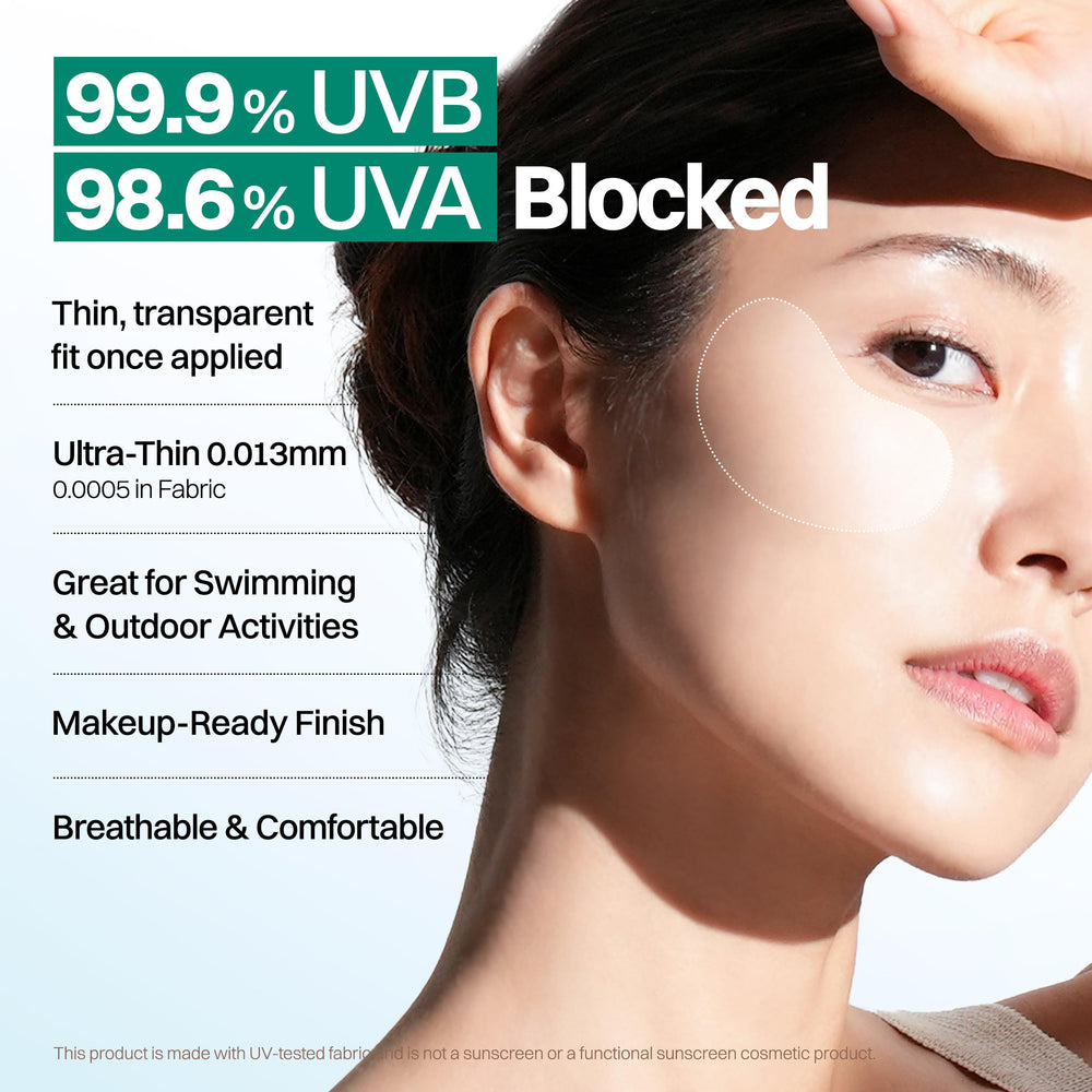 FRANZ patches applied on cheek during outdoor activity for protection