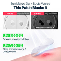 FRANZ patch under face mask showing protection and low-profile wear
