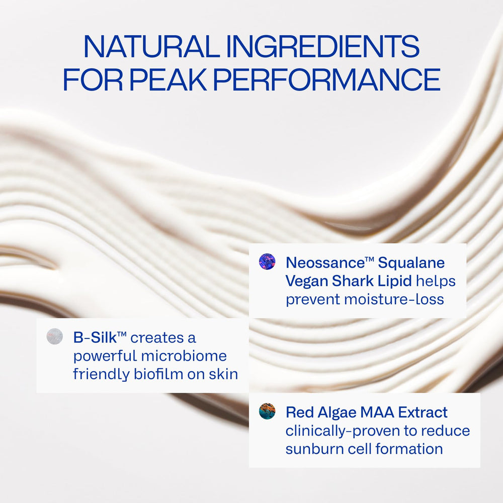 Freaks of Nature sunscreen on hand demonstrating quick spreadability