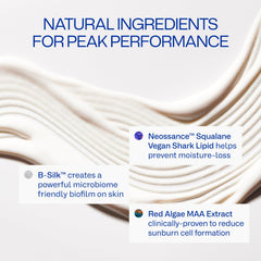 Freaks of Nature sunscreen on hand demonstrating quick spreadability