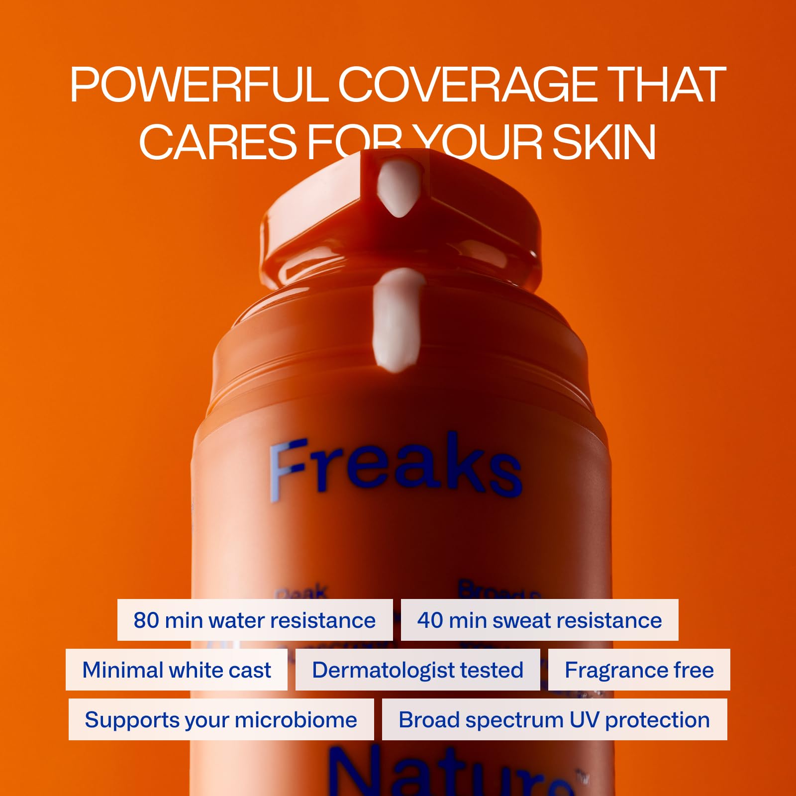 Freaks of Nature cream texture close-up highlighting lightweight absorption