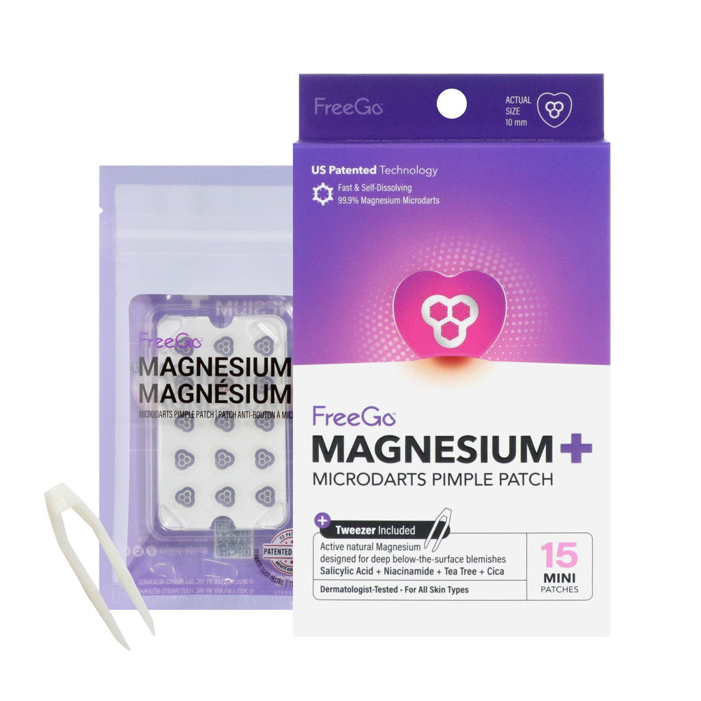 FreeGo front packaging showing product and 15 patches benefit targeted treatment