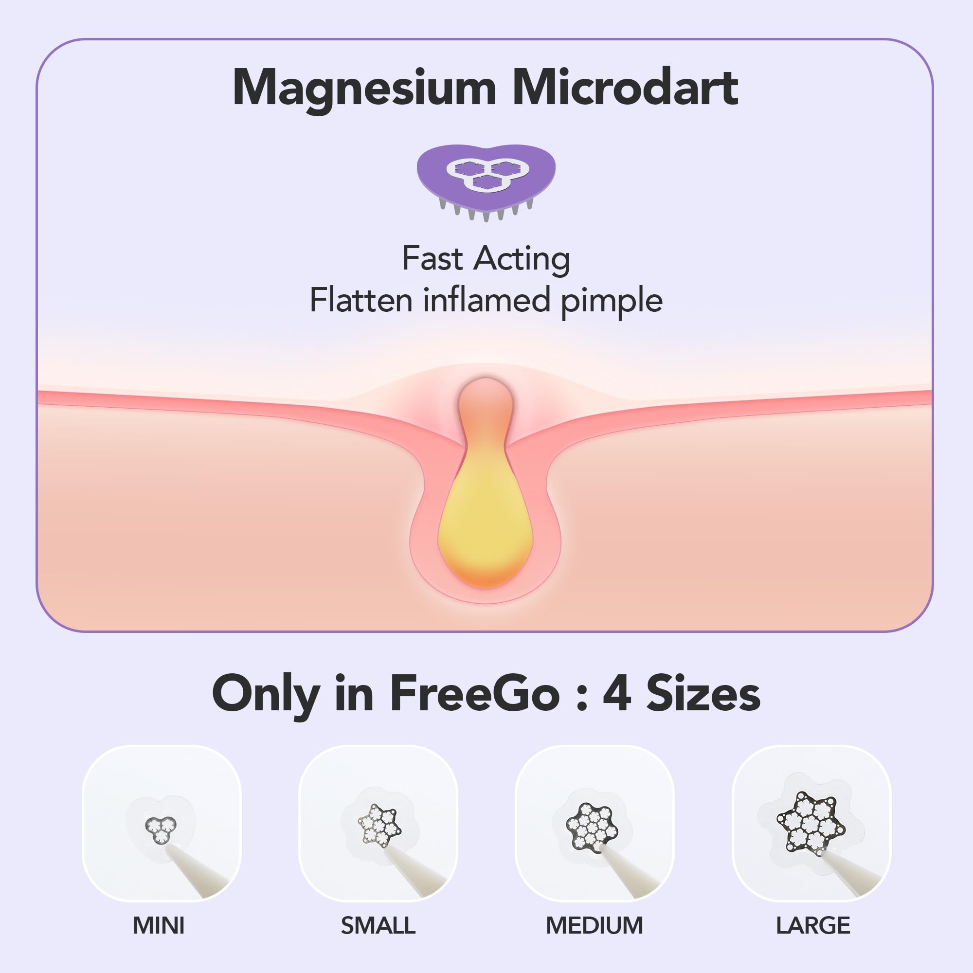 FreeGo patch applied on cheek demonstrating discreet coverage and calming benefit