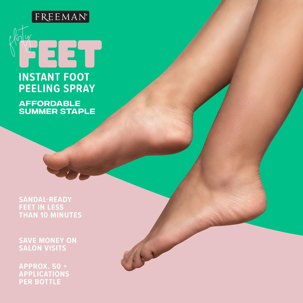 Freeman before and after feet comparison illustrating smoother, softer results