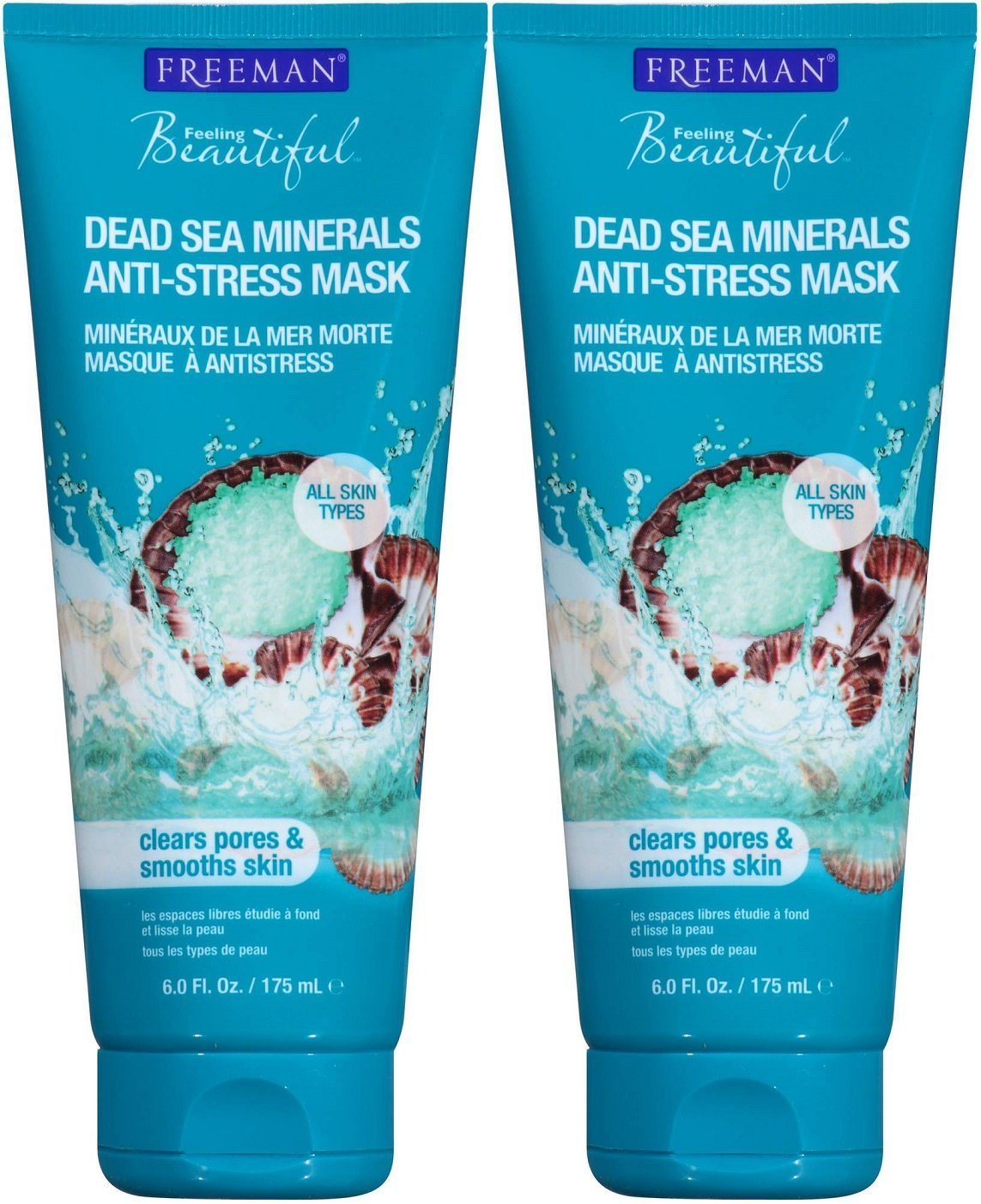 Freeman Dead Sea Minerals front packaging showing tub and calming label for spa benefits