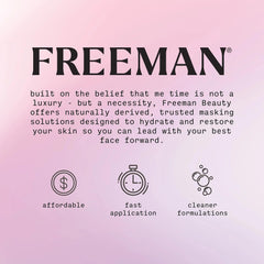 Freeman foot mask next to ruler showing true product size
