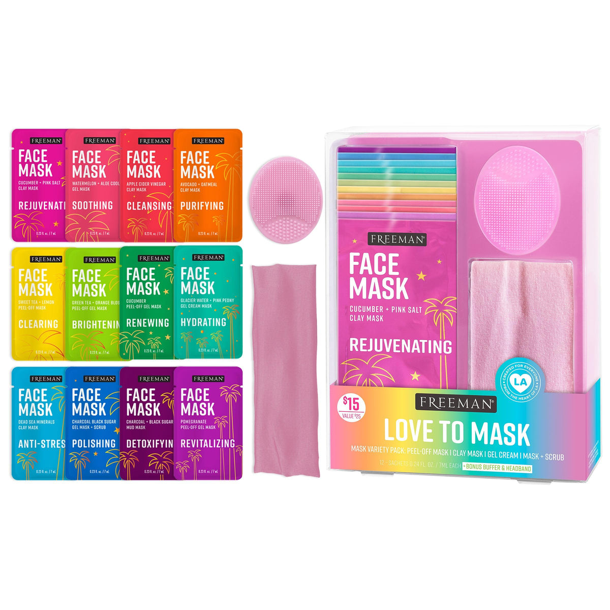 Freeman front packaging showing variety pack and clear benefits