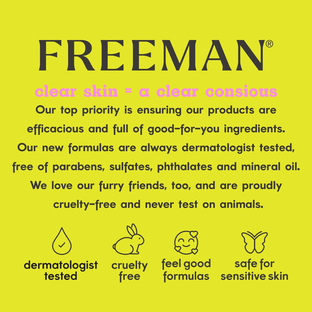Freeman product on bathroom shelf suggesting daily grooming routine benefits