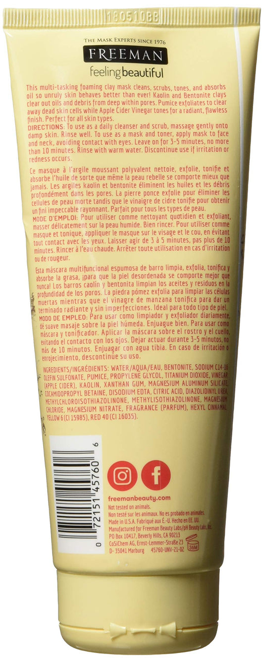 Freeman close-up of mask texture with pumice particles, shows gentle exfoliation