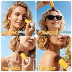 FREEORR applied on face demonstrating quick touch-up and protection benefit