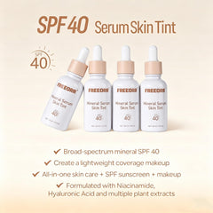 FREEORR bottle with SPF label emphasizing SPF 40 sun protection benefit