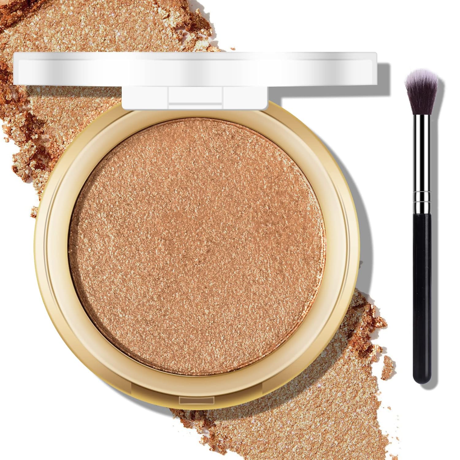 FREEORR front pan showing Bronze Glow shade and travel-ready compact benefit