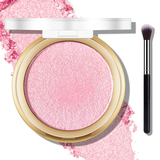 FREEORR compact front view showing Mermaid Pink highlighter for travel-ready glow
