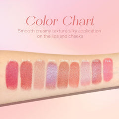 FREEORR applying pink balm to lips for a lightweight, buildable glossy tint