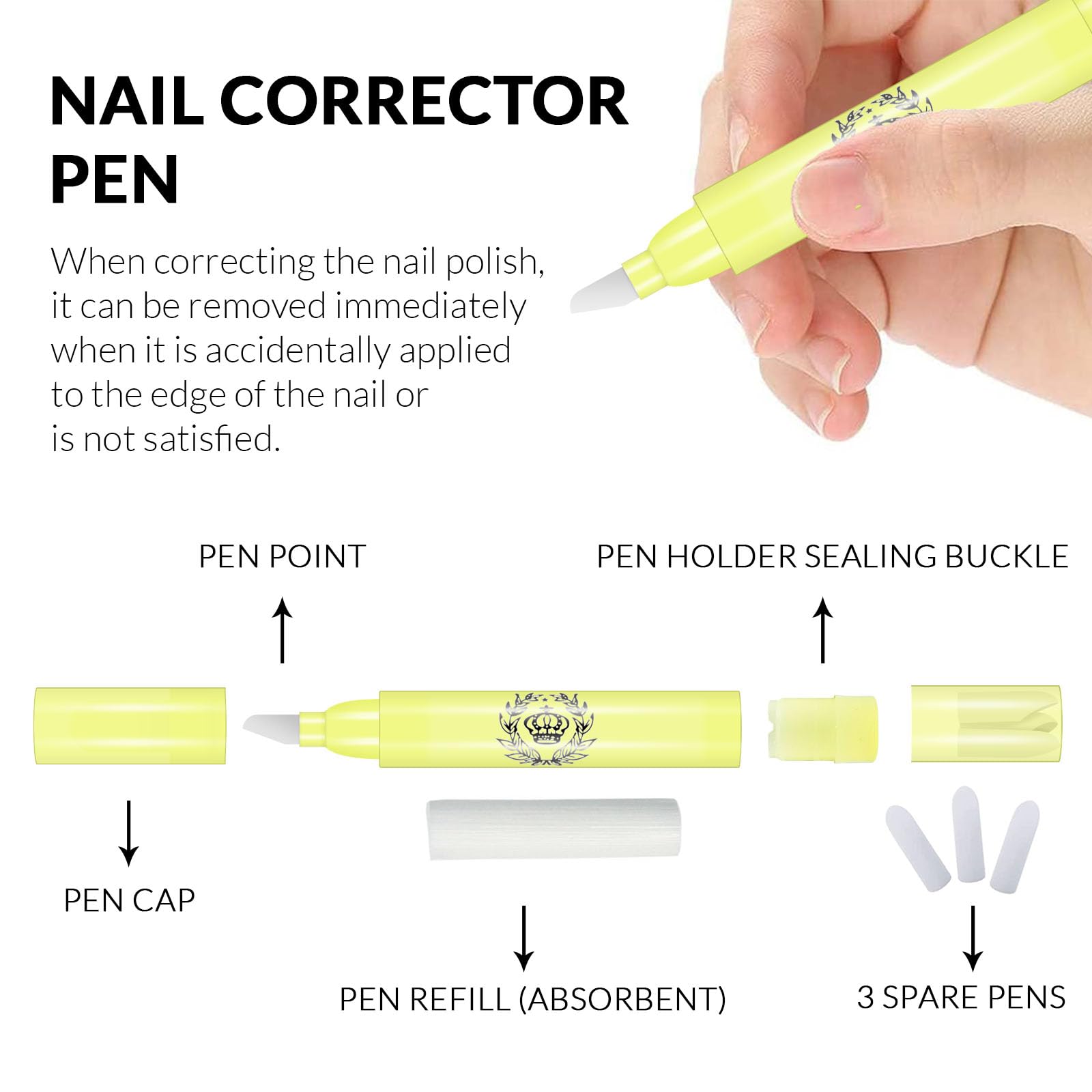 FREEORR pen next to hand for size comparison ensuring travel-friendly scale