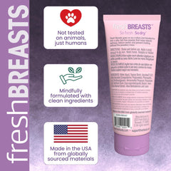 Fresh Body Fresh BREASTS tube tucked in gym bag for quick reapplication and confidence