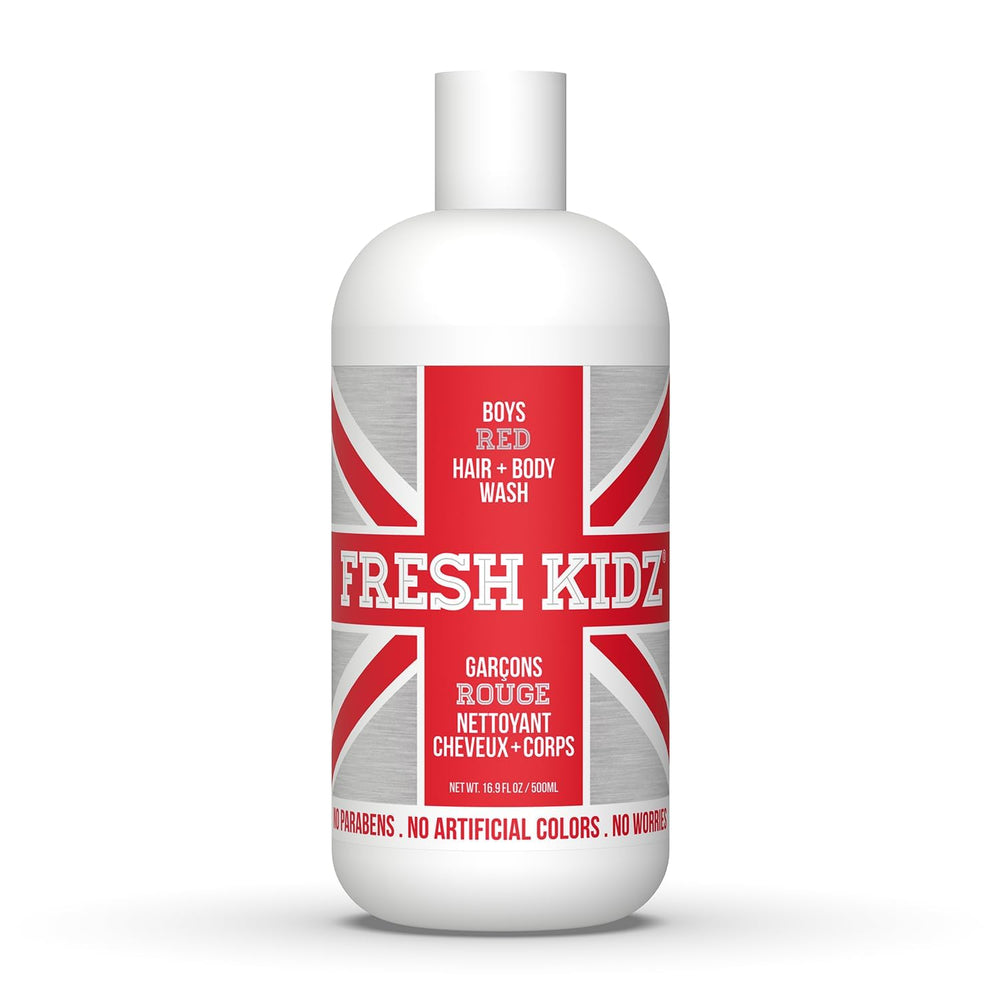 Fresh Kidz bottle front showing packaging and bold red label for easy identification