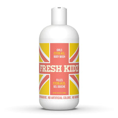 Fresh Kidz girls coral front bottle shows packaging and kid-friendly design benefit