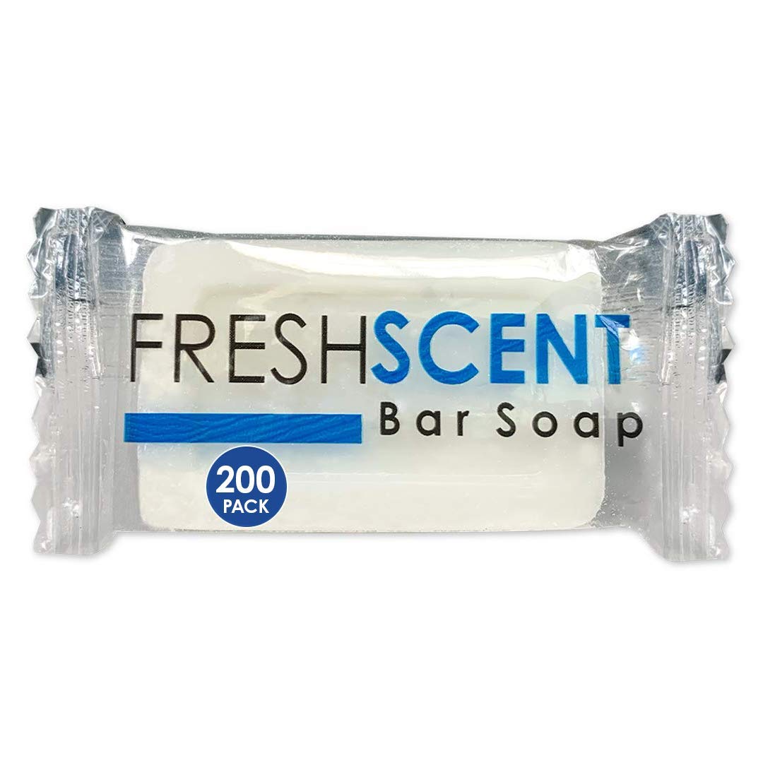 Freshscent front of box showing 200 pack and branding benefits