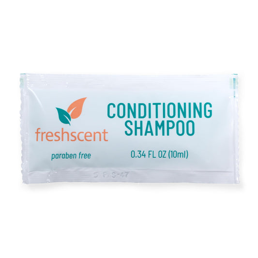 Freshscent front view of packet display showing neat single-use convenience