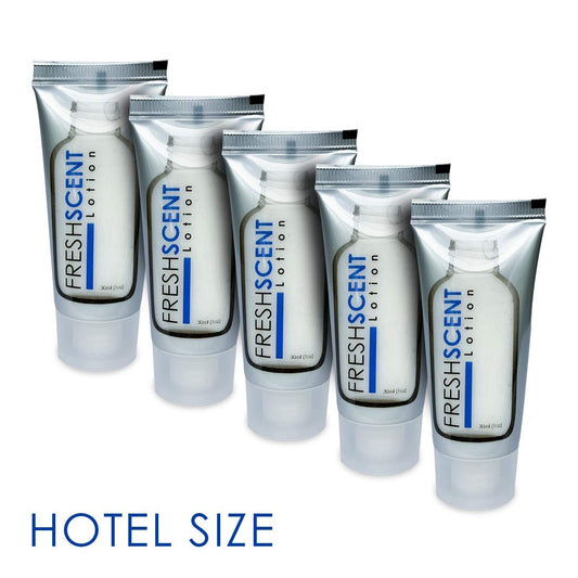 Freshscent lotion close-up of tube surface highlighting smooth texture for comfort