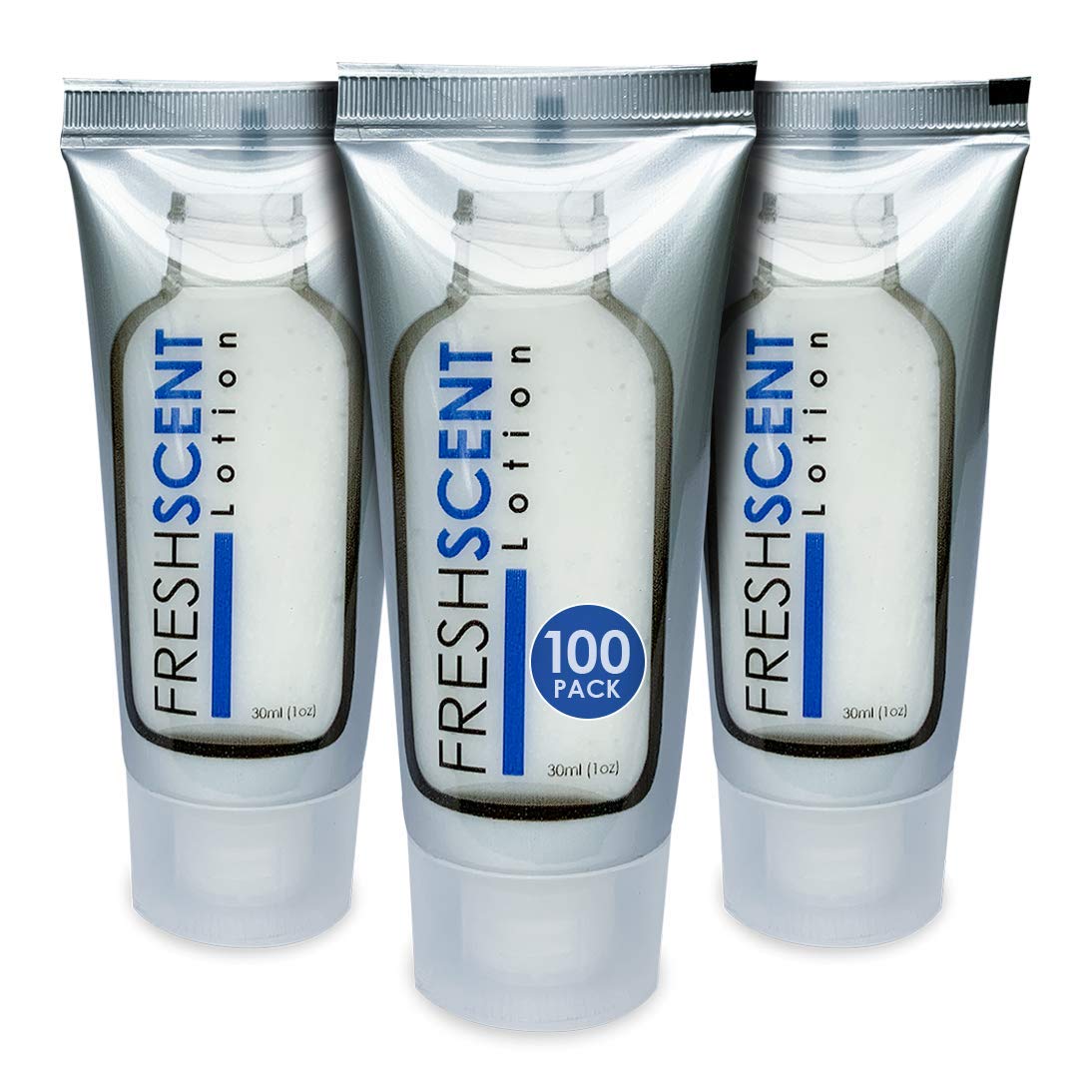 Freshscent front box of 100 tubes showing tidy packaging and easy storage benefit