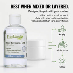 Freskáro on bathroom shelf in lifestyle setting indicating everyday use