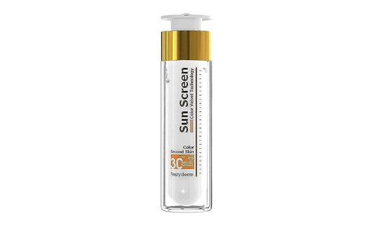 FREZYDERM front packaging showing SPF30 and 50ml for portable protection