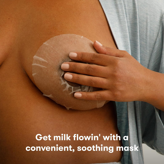 Frida Mom close-up of sheet mask material and curved breast fit benefits