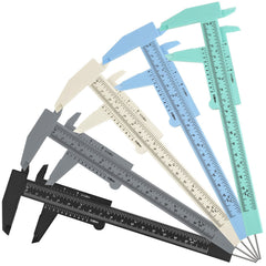 Frienda front view pack showing five compact caliper rulers and color variety for convenience