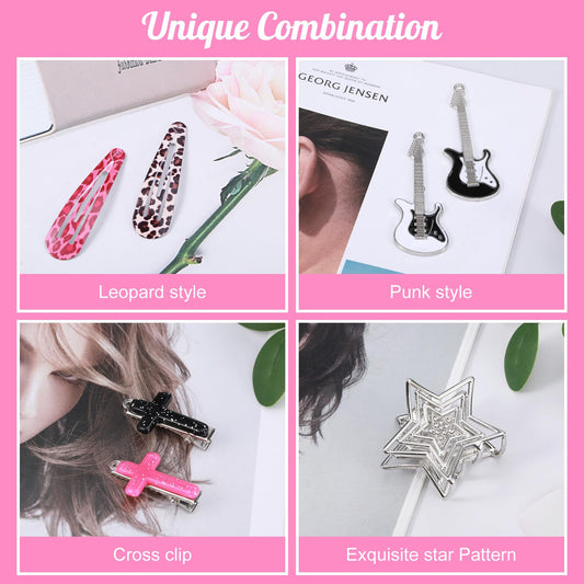 FRIUSATE close-up of star and heart clip textures adds sparkle to styling