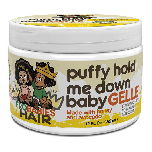 FroBabies Hair front packaging showing device and 12oz gel for neat styling