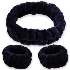 FROG SAC front view of black headband and wristbands showing set benefit