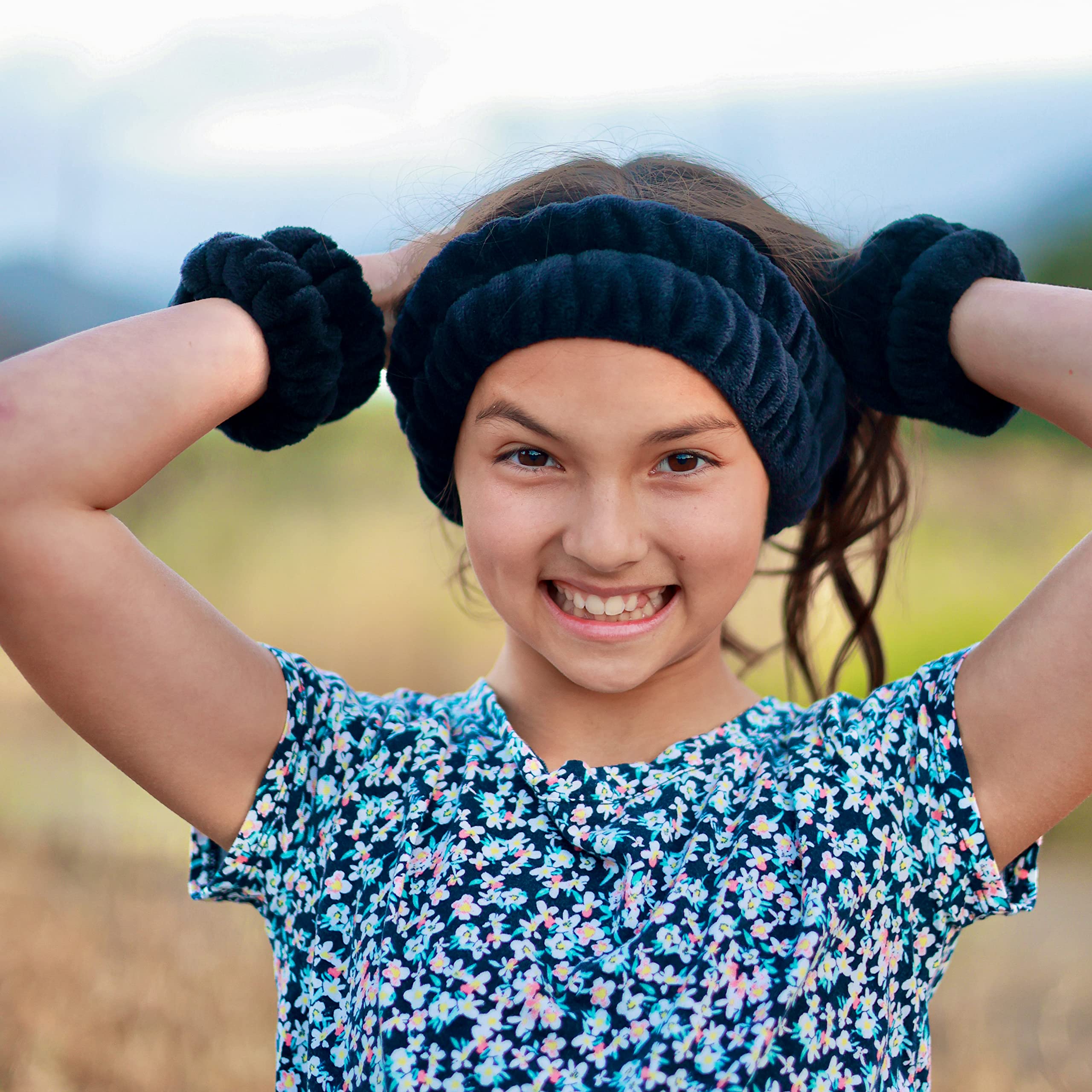 FROG SAC headband lying flat showing elastic for secure non-slip hold