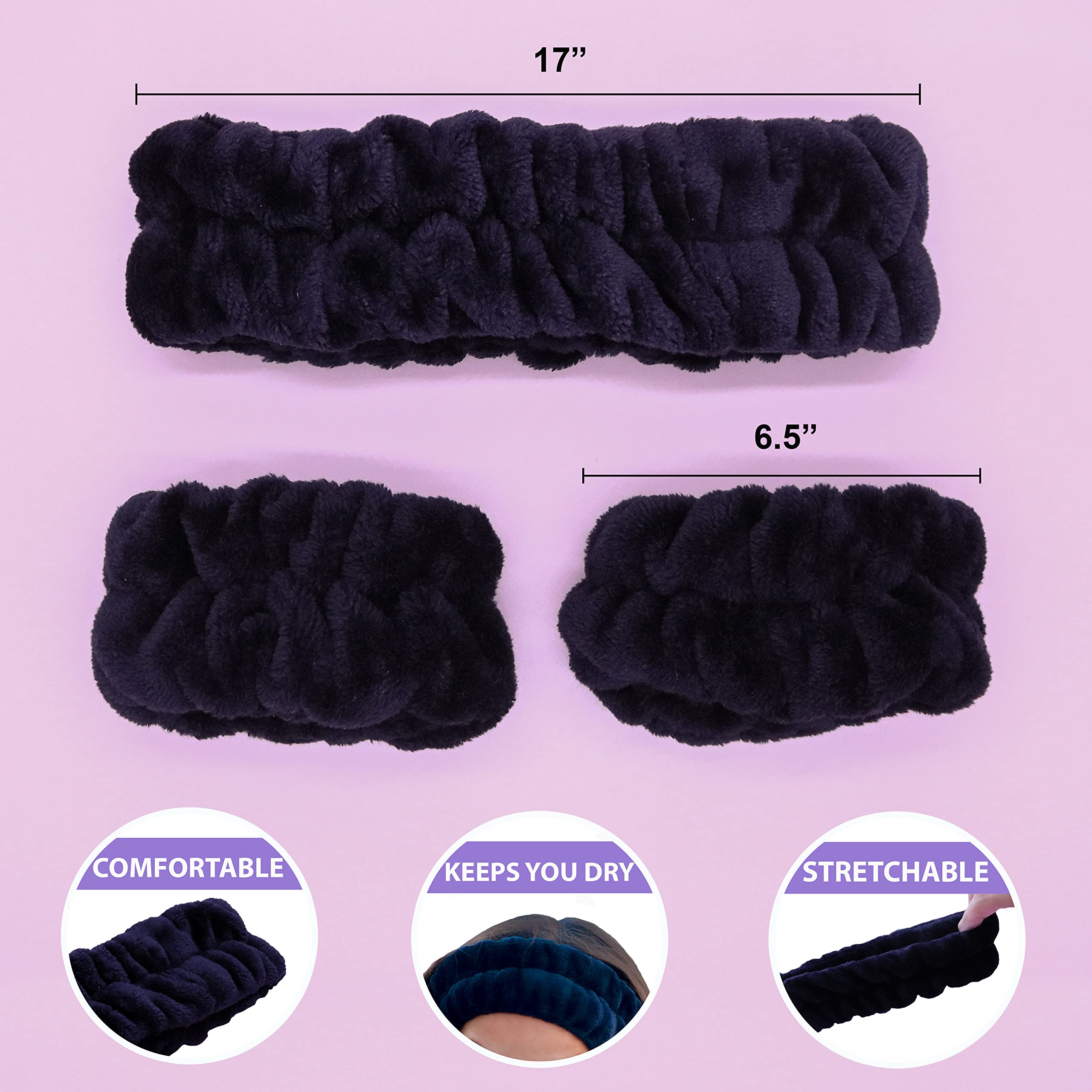 FROG SAC headband on model during bathroom routine keeping hair back