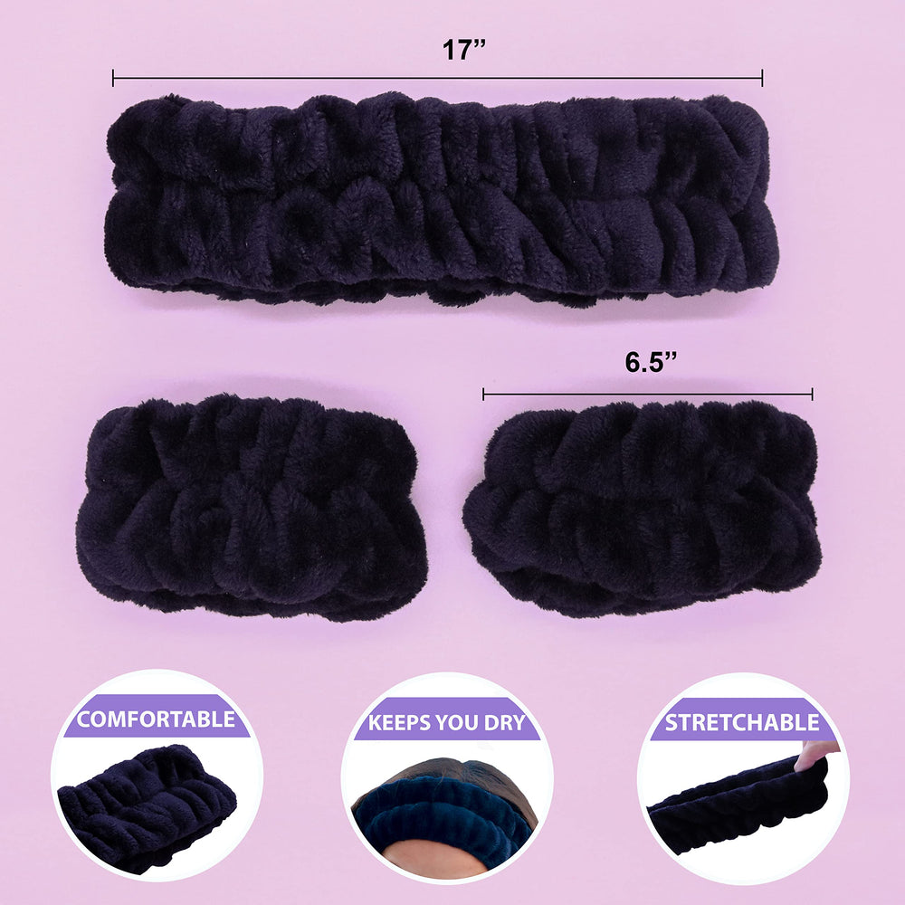 FROG SAC headband on model during bathroom routine keeping hair back