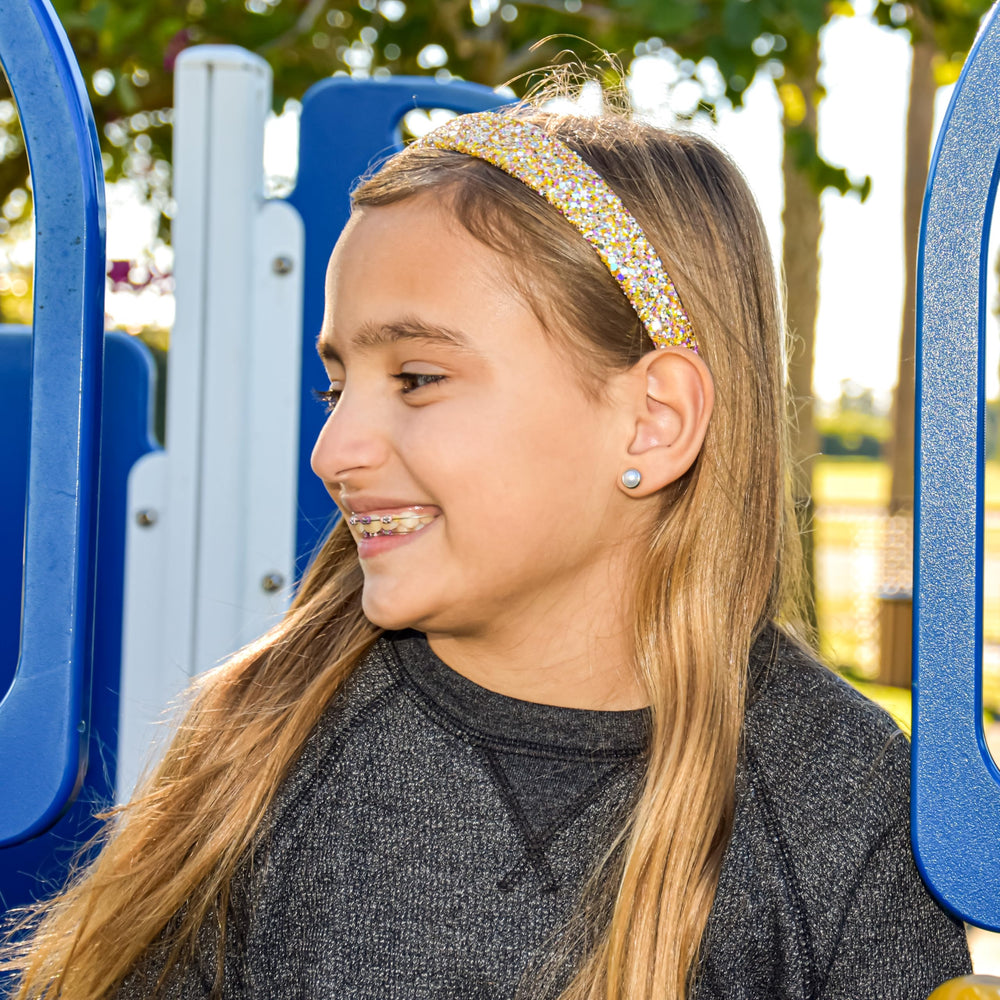 FROG SAC headband styled with party outfit showing festive appeal