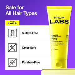 fromlabs applying mask to curly hair mid-lengths to ends for definition