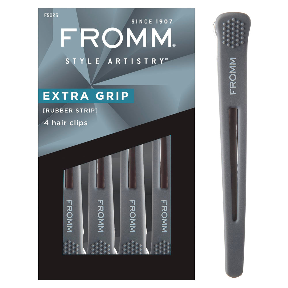 Fromm clip front view showing grip and smooth jaw for secure styling