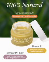 FRØYA balm used as a facial spot treatment, targets redness and flaky patches effectively