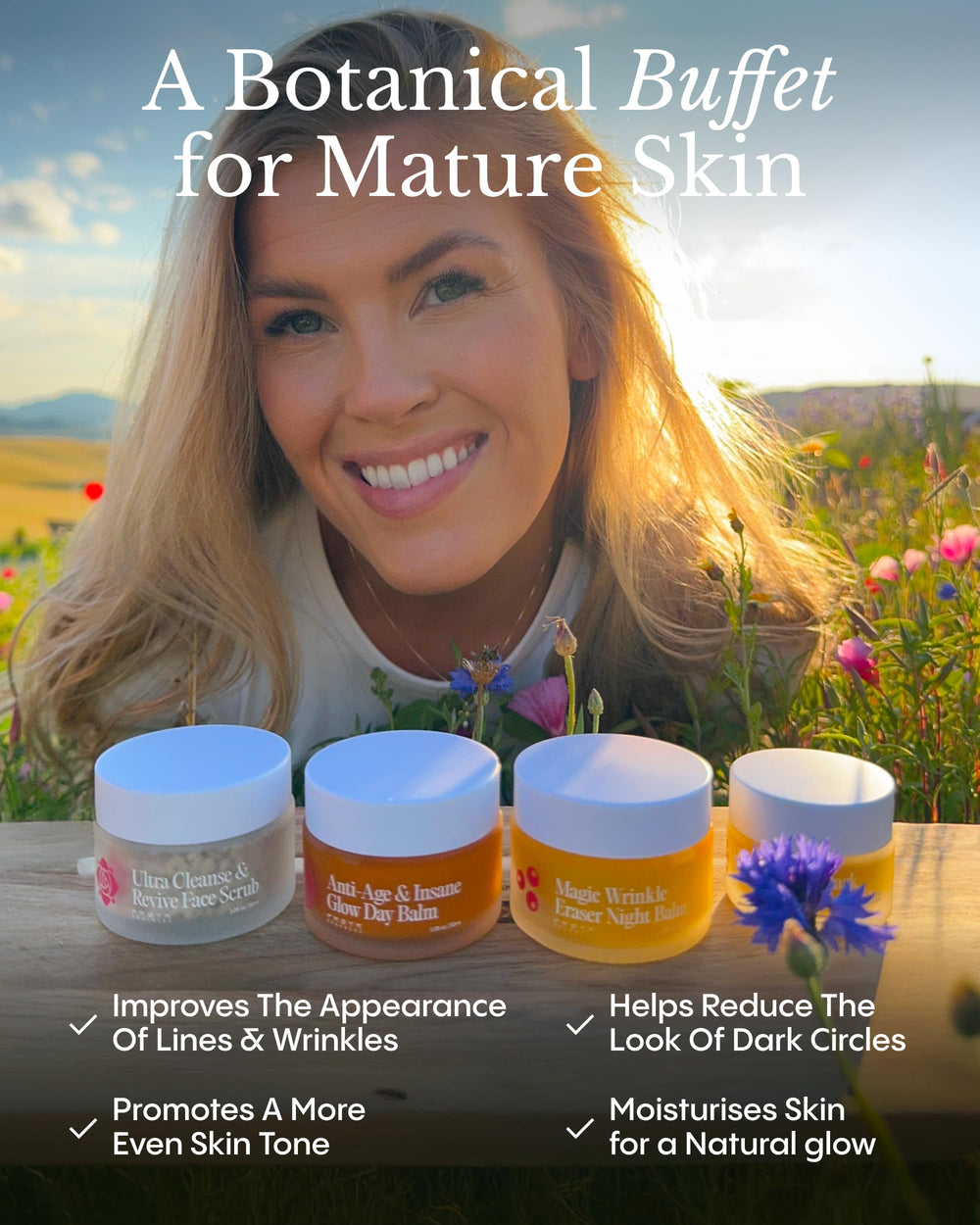 FRØYA face scrub powder closeup showing fine texture and gentle exfoliation
