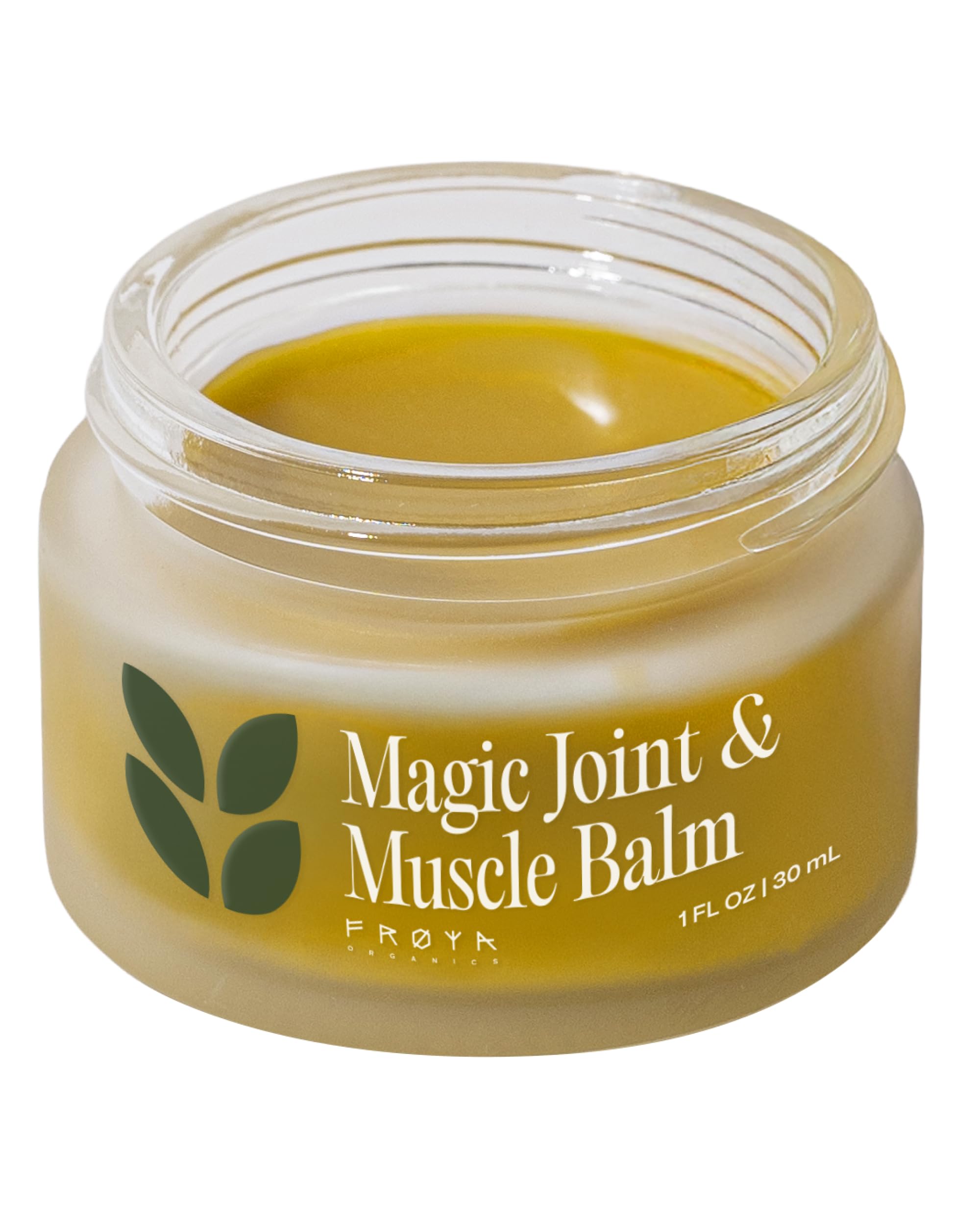 FRØYA front jar showing 30ml balm and clear branding for portable relief