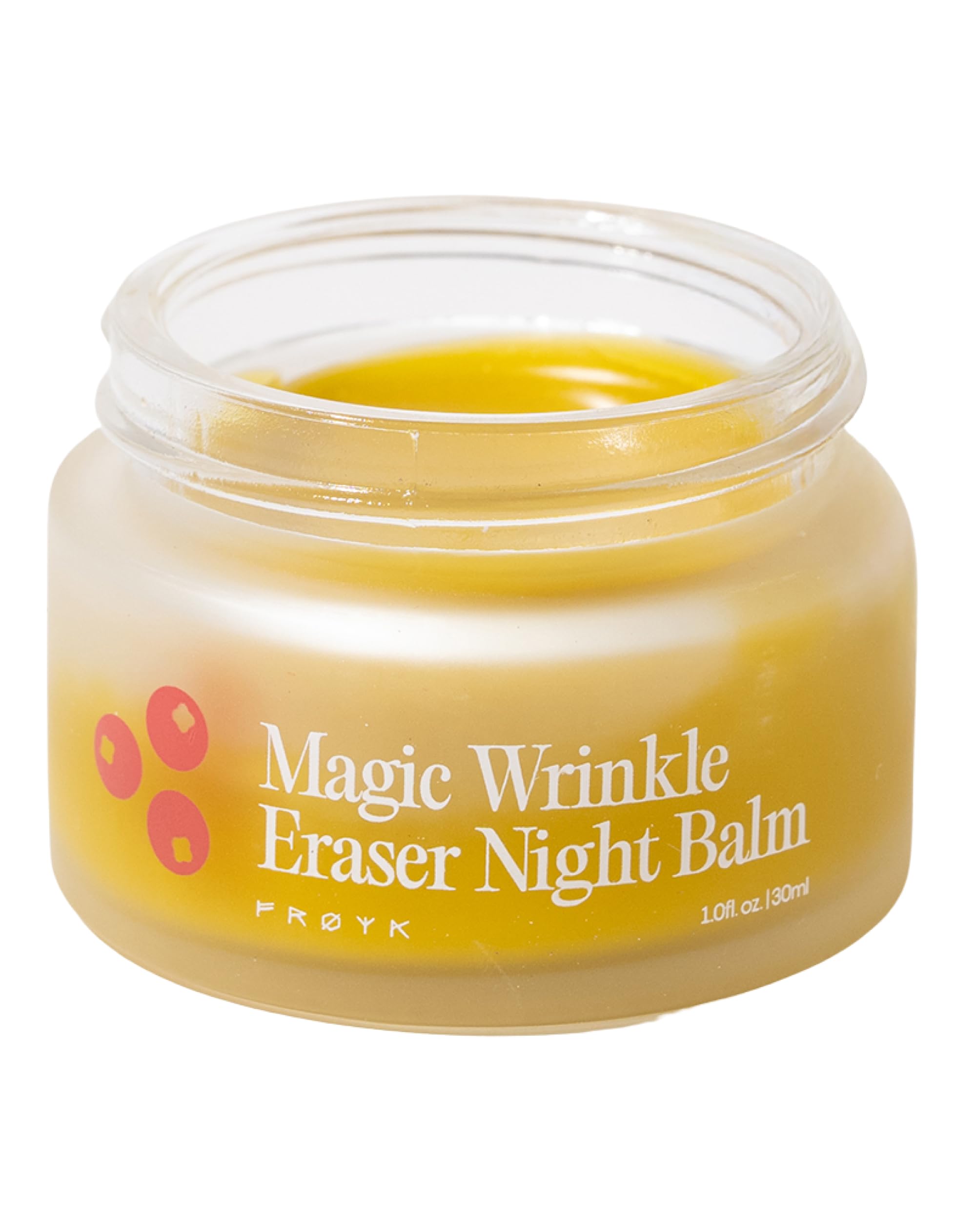 FRØYA front jar shot showing product and compact design for effective nightly use
