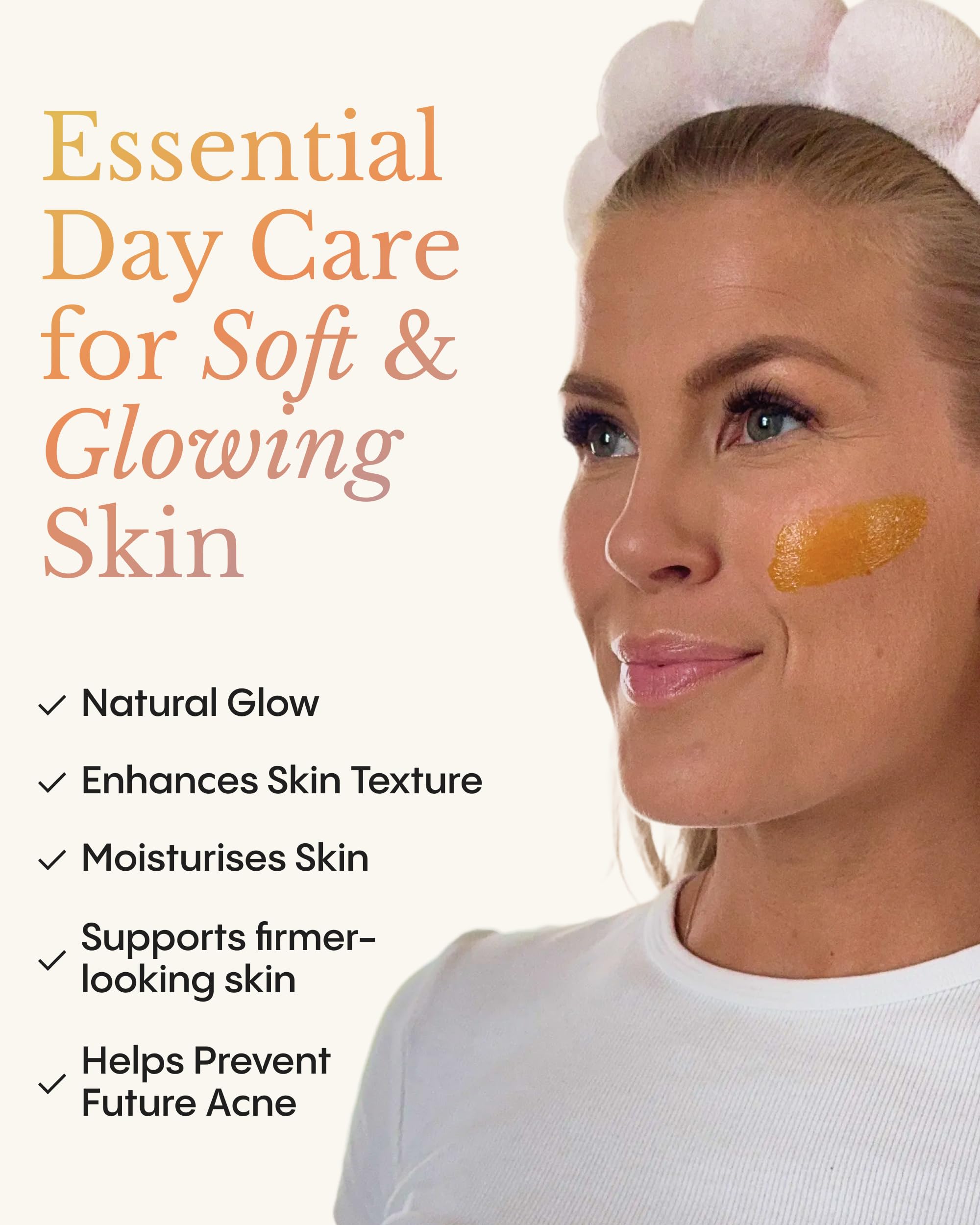 FRØYA Organics day balm smooth texture close-up showing quick absorption benefit