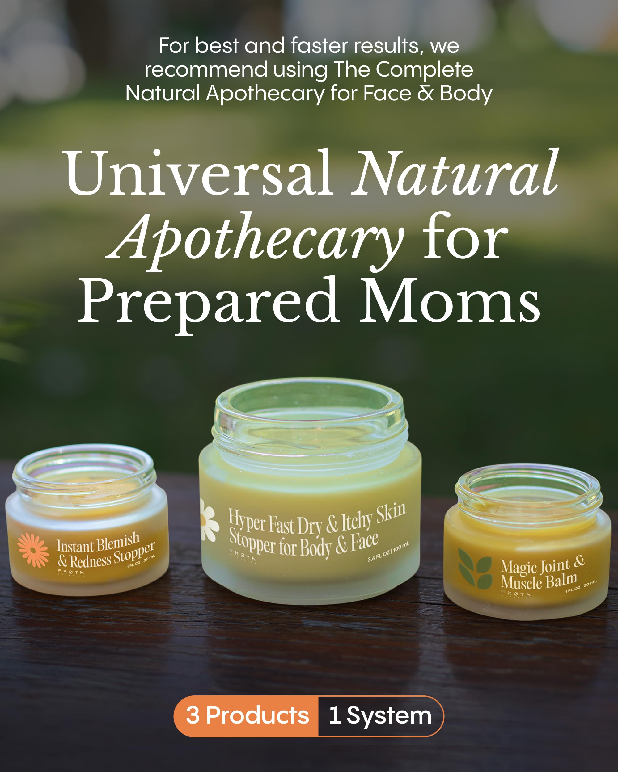 FRØYA jar staged in spa setting suggesting calm routine and relaxation benefit