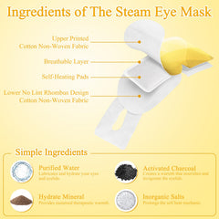 FRSHMORN opened pouch with chamomile scent indicator and moist heat benefit