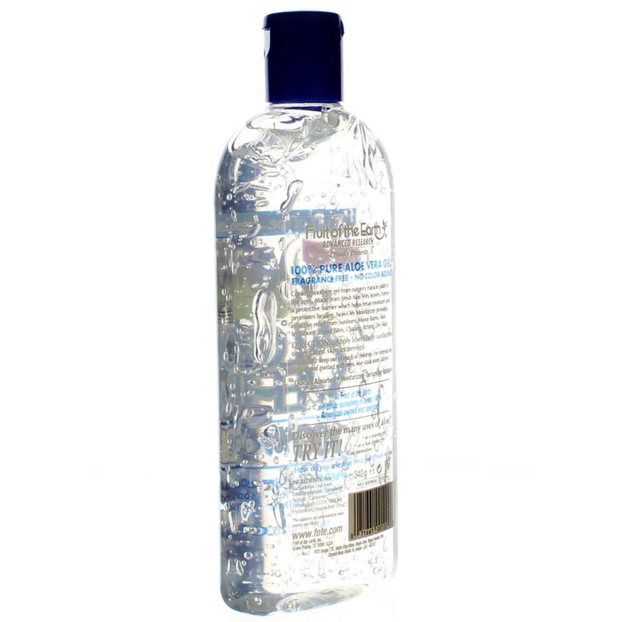 Fruit of the Earth gel being applied to skin for instant cooling