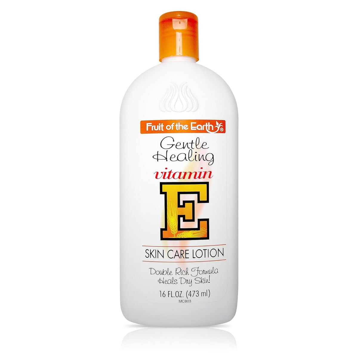 Fruit of the Earth front bottle view showing label and 16 oz size for clear product identification and trust