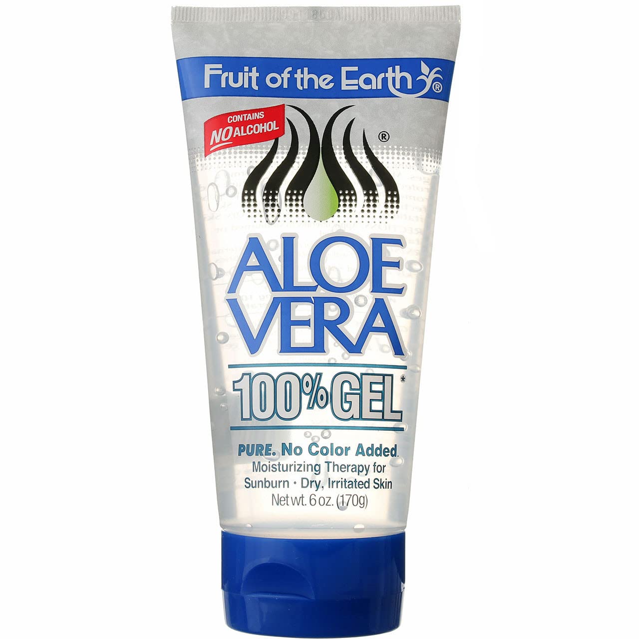 Fruit of the Earth open cap with gel texture highlighting fast absorption